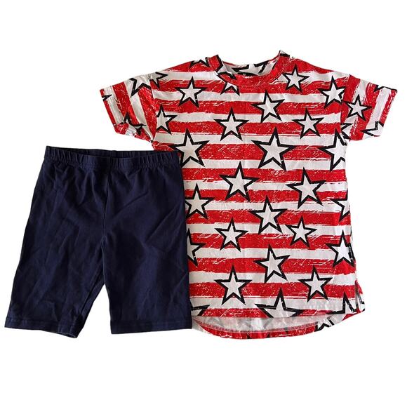 NEW Millie + Roo Stars & Stripes Biker Set (5/6) - Picture 5 of 6